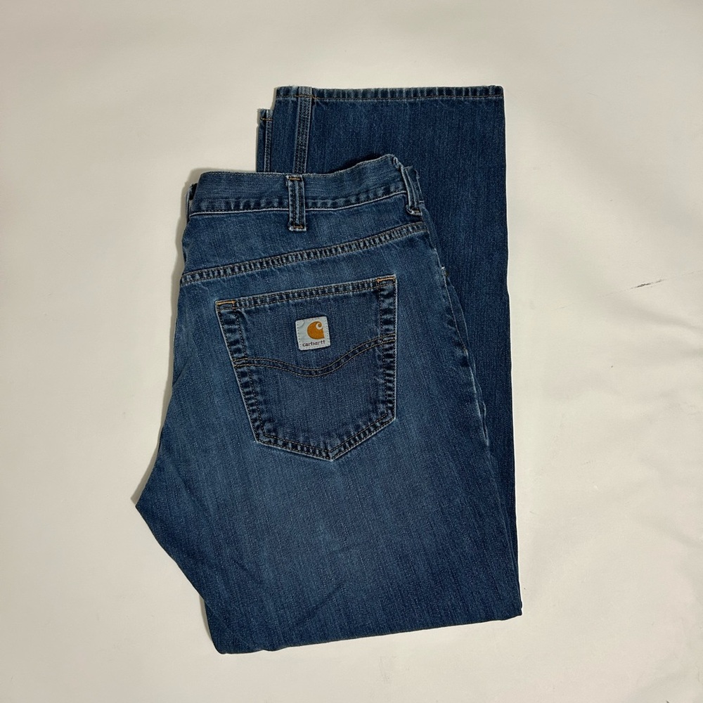 Carhartt Men’s Loose Fit Straight Leg Dark Wash Denim Jeans 36x30